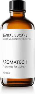AromaTech Santal Escape Aroma Essential Oil Blend: Luxury Hotel Inspired Aromatherapy with Ocean Air, Sandalwood, Iris for Ultrasonic Diffusers & Nebulizers - 4 fl oz, 120 mL