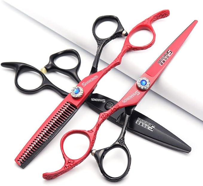 6 Inch Professional Hairdresser Scissors Left Handed Hairdresser Scissors Set (6-inch 3pc-C)