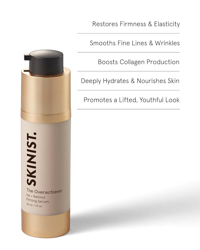 The Overachiever Hyaluronic Acid + Retinol Firming Serum – Nighttime Anti-Aging & Hydrating Formula