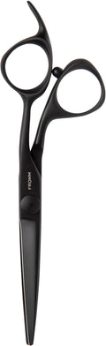Fromm Dare 5.75" 1-Piece Precision Slide and Point Hair Cutting Shears with Semi-Convex Blade for Expert Salon Stylists, Matte Black Japanese Steel Scissors