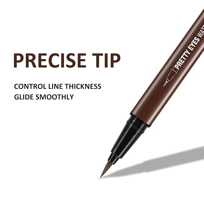 Boobeen 3pcs Liquid Eyeliner Pen, Matte Eye Liner with Precision Tip, Long Lasting Eyeliner Pencil for Bold Eye Makeup, Glides on Smoothly