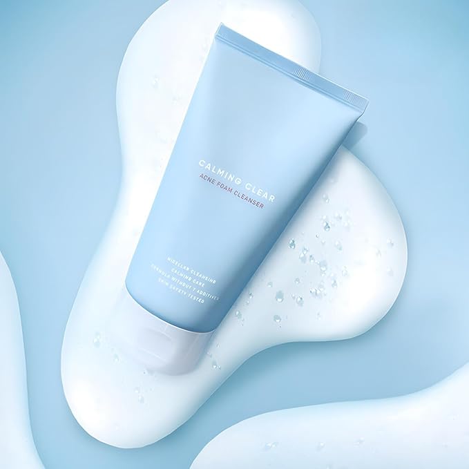 Leaders Calming Clear Acne Foam Cleanser – Gentle Deep Cleanser for Acne-Prone Skin, Acne Skin Care, Calms Redness & Irritation, Controls Excess Sebum & Exfoliate Dead Skin Cells 150ml (5.07 oz)