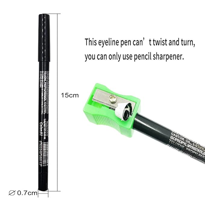 evpct 12Pcs Green Blue White Black Brown Purple Color Gel Glitter Eyeliner Pencils Set for Women Waterline Waterproof Smudge Proof lapiz de ojos delineador de ojos contra el agua Eye Liner Makeup 1