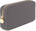 Embla Makeup Bag Travel Cosmetics Pouch and Toiletry Bag, Nylon Zipper Pouch Purse, Cute Make Up Organizer Storage Tote for Women Girls, Waterproof Travel Skincare Case, Small Makeup Bags, Grey