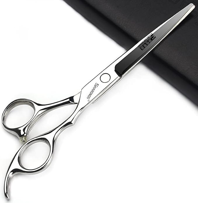 SHARONDS 7.0 Inch Stainless Steel Professional Barber Scissors Hair Thinning Scissors Hairdresser or Home Hairdresser Variant/Hybrid Scissors (Flat Cut Teeth Scissors Set) (6.5 inch-2pc)