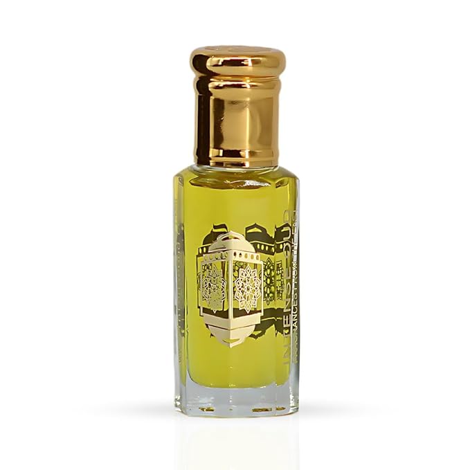 INTENSE OUD Platinum Sand Long Lasting Arabian Perfume Oils for Women 12ML (0.40 OZ) Fragrance Oil with Sweet Peach, Warm Amber & Creamy Vanilla - Concentrated Perfume Oil in Black Gift Box