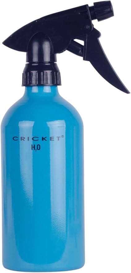 Cricket High Voltage Shear Kit 5.5” Haircutting Shears, Carbon Comb 4 Pack, Aluminum Spray Bottle, Static Free Fast Flo Vent Brush UltraClean ProClips 6 PK, Value Kit ($103.14 Value), Neon Blue