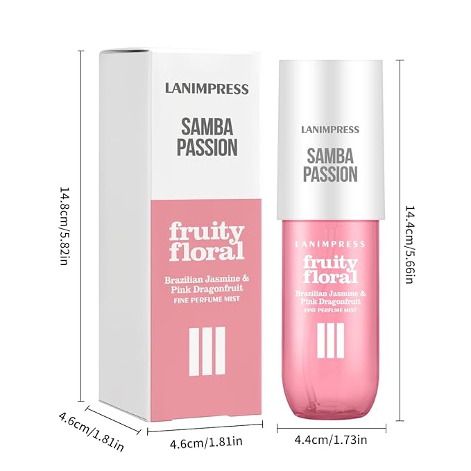 Perfume - No.3，Body Spray For Women（Eau De Perfum） Hair & Body Fragrance Mist，Fresh Fruity & Floral Flavors Gourmet Tune（Red Pitaya + Vanilla + Jasmine ） Perfumes For Women（3 fl oz）