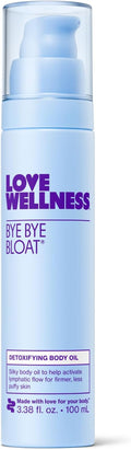 Love Wellness Bye Bye Bloat Detoxifying Body Oil | Lymphatic Drainage Oil to Hydrate, Depuff & Awaken Skin | Reduce Swelling Massage Oil for Women with Peppermint, Grapefruit & Rosemary Oil |100 mL