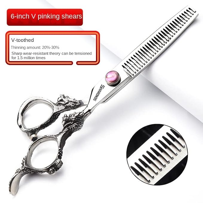 6/7/7.5/8/9-inch professional hair clipper set, stainless steel sharp hair clippers, hairdresser specific scissors (6 in-4pc)
