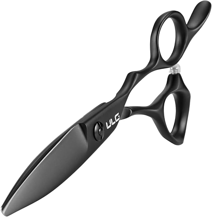ULG Hair Cutting Scissors – Professional Stainless Steel with Teflon Coating, Ergonomic Offset Handle, Precision Blade for Layers & Detail, Ideal for Barbers Willow Leaf Shears