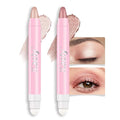 evpct 2Pcs Cream Eye Shadow Brightener Sticks Set for Eyes Waterproof, Champagne & Rose Gold Shimmer Cream Eyeshadow Applicator Stick Long Lasting Pigmented Eye Makeup sombras en crema para ojos 17+37