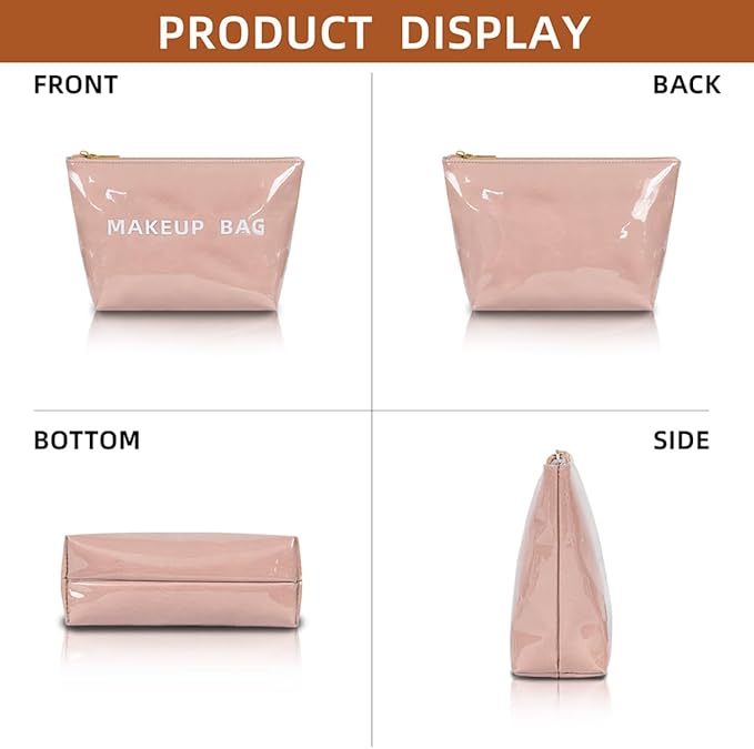 Makeup Bag for Women, Portable Waterproof Cute Cosmetic Bags, Skincare Makeup Case Pouch with Zipper for Daily Use, Travel