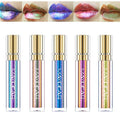 Maydear Chameleon Lipstick 5 Colors Set, Long Lasting Waterproof Colourful Diamond Shimmer Lip Gloss for Women Girls Makeup kit
