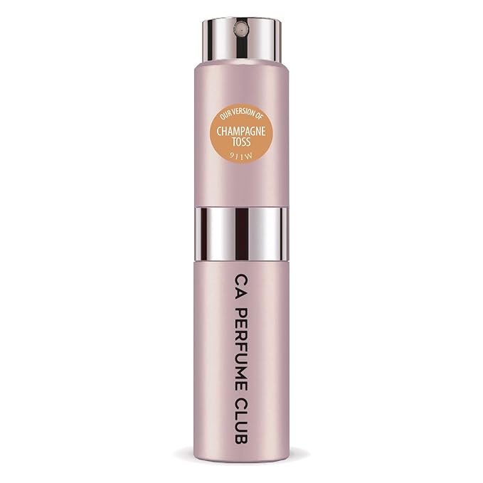 CA Perfume Impression of Champagne Toss for Women Floral Fruity Scent Long Lasting Perfumes for Women Eau De Parfum Travel Size Refillable Atomizer Spray 0.27 Fl Oz 8ml