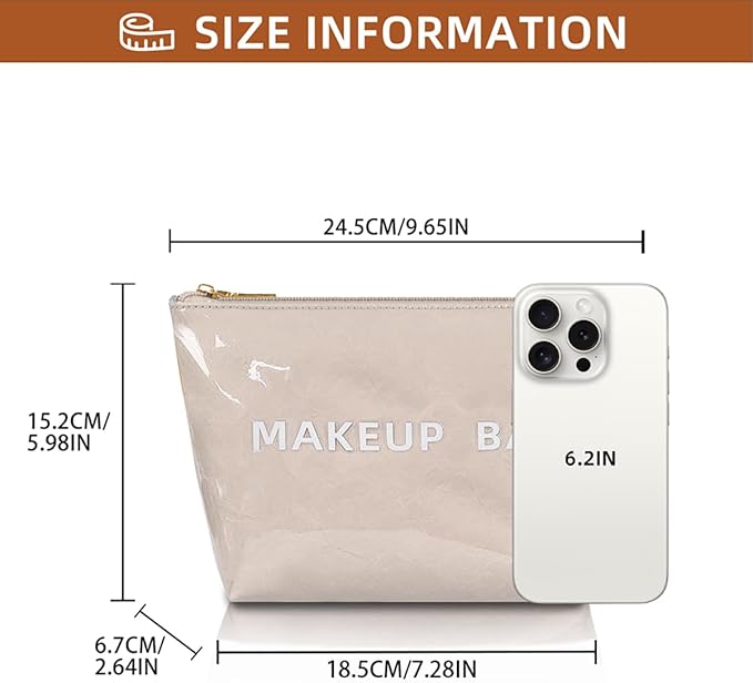 Makeup Bag for Women, Portable Waterproof Cute Cosmetic Bags, Skincare Makeup Case Pouch with Zipper for Daily Use, Travel