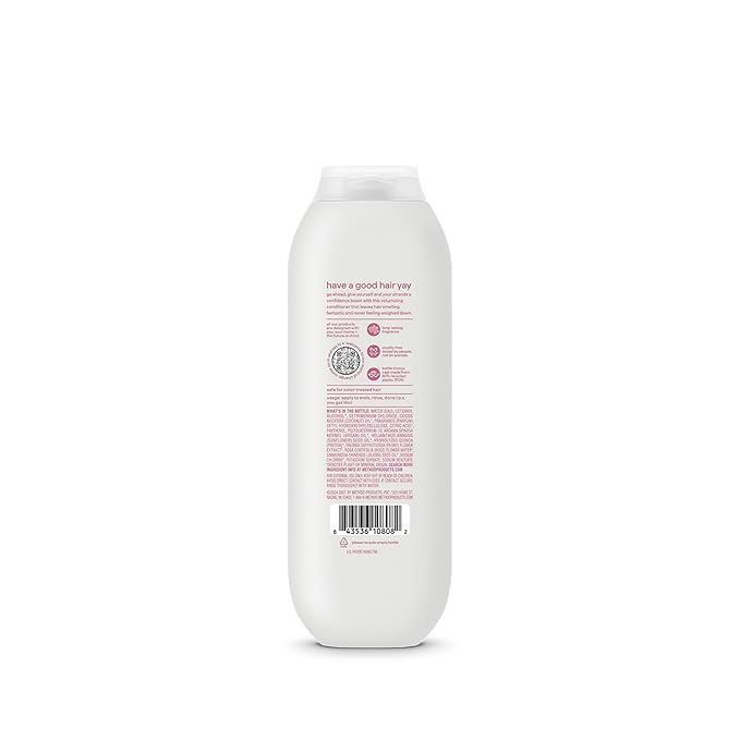 Method Volumizing Conditioner, Pure Peace with Rose, Peony, and Pink Sea Salt Scent Notes, Paraben and Sulfate Free, 13.5 oz (Pack of 1)