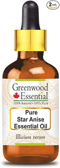 Greenwood Essential Pure Star Anise Essential Oil (lllicium verum) with Glass Dropper 5ml (0.16 oz)
