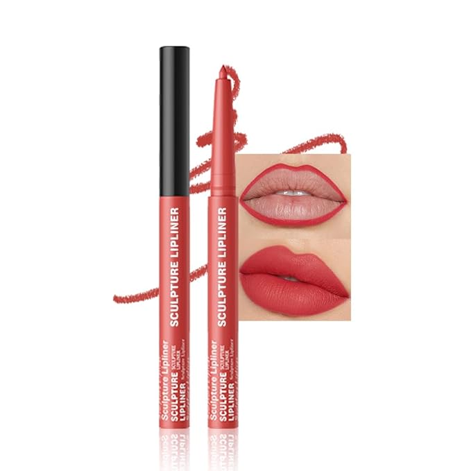 12 Colors Matte Lip Liner Pencil – Long Lasting Waterproof Lip Liner, Smudge Proof Transfer Proof Lip Pencil, High Pigment Lip Makeup for Defining & Filling Lips (04#, 1PCS)