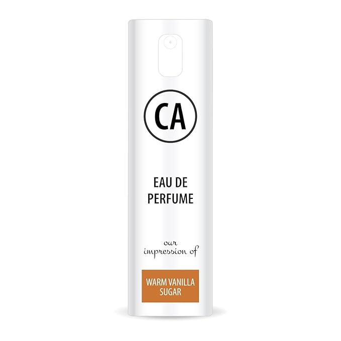 CA Perfume Impression of Warm Vanilla Sugar for Women Eau De Parfum Amber Vanilla Scent Long Lasting Perfumes for Women Travel Size TSA Ready for Day and Night Wear 0.33 Fl Oz 10ml