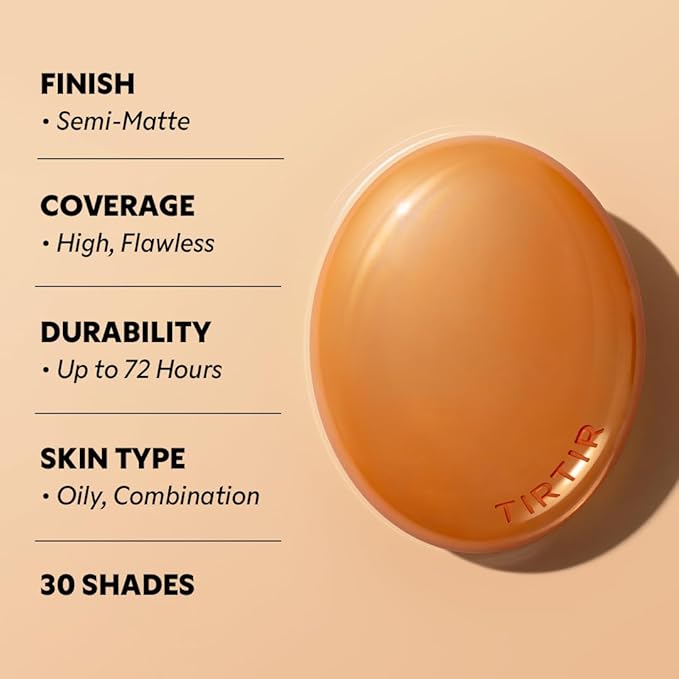 [*Mini Size*] TIRTIR Mask Fit Ai Filter Cushion Foundation | AI-Like Semi-Matte Finish - Up to 72-Hour Medium to Full Coverage Korean BB Cushion Make up Beauty, #21W Natural Ivory, 0.15 Fl Oz