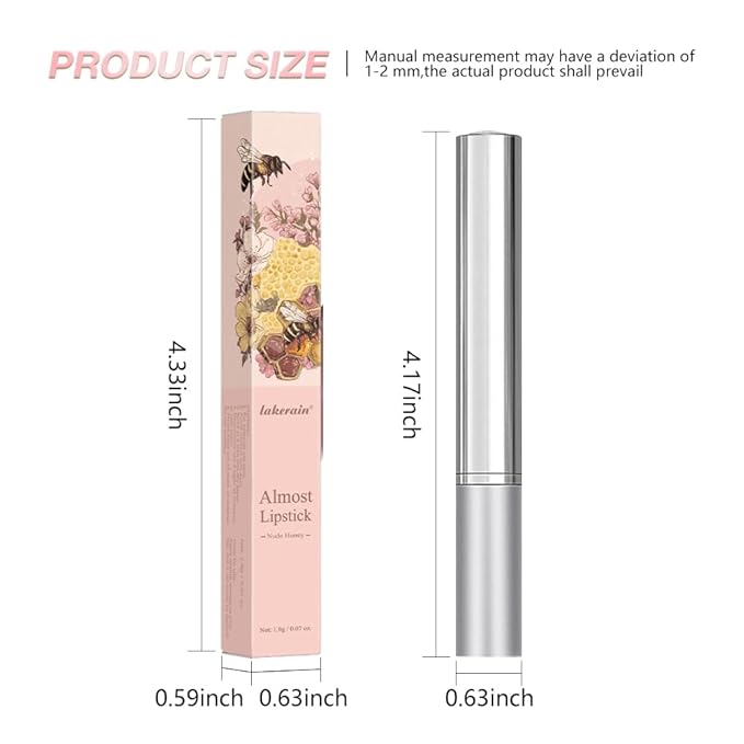 Nude Brown Honey Tinted Lip Stain Lip Balm Lip Gloss Lipstick, Sheer Hydrating Lip Stains Tint, Moisturizing Lip Color for All Skin Tones, Nourishing Lip Balm with Natural Black Cherry (Nude Brown)