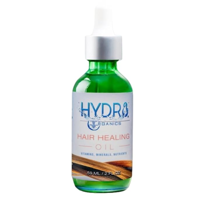 Hydr8 Organics Hair Healing Oil for Dry Scalp, Dandruff, Kinky Curly Hair - Anti-Dandruff, Moisturizing & Repair Oil - 100% Natural, Organic Scalp Treatment, 4oz