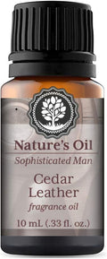 Cedar Leather Fragrance Oil 10ml for Men's Cologne, Diffuser Oils, Making Soap, Candles, Lotion, Home Scents, Linen Spray and Lotion