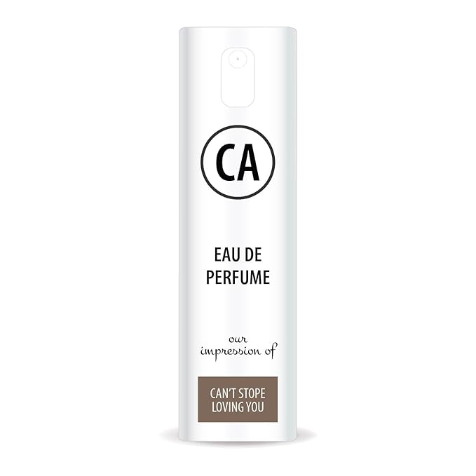CA Perfume Impression of Can't Stope Loving You for Women Eau De Parfum Amber Vanilla Scent Long Lasting Perfumes for Women Travel Size TSA Ready for Day and Night Wear 0.33 Fl Oz 10ml