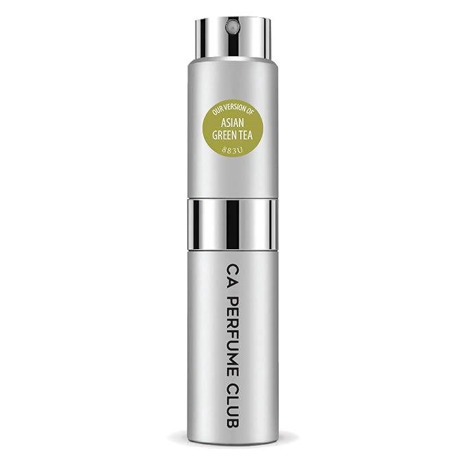 CA Perfume Impression of Asian Green Tea for Women and Men Citrus Aromatic Scent Long Lasting Unisex Fragrance Eau De Parfum Travel Size Refillable Atomizer Spray 0.27 Fl Oz 8ml