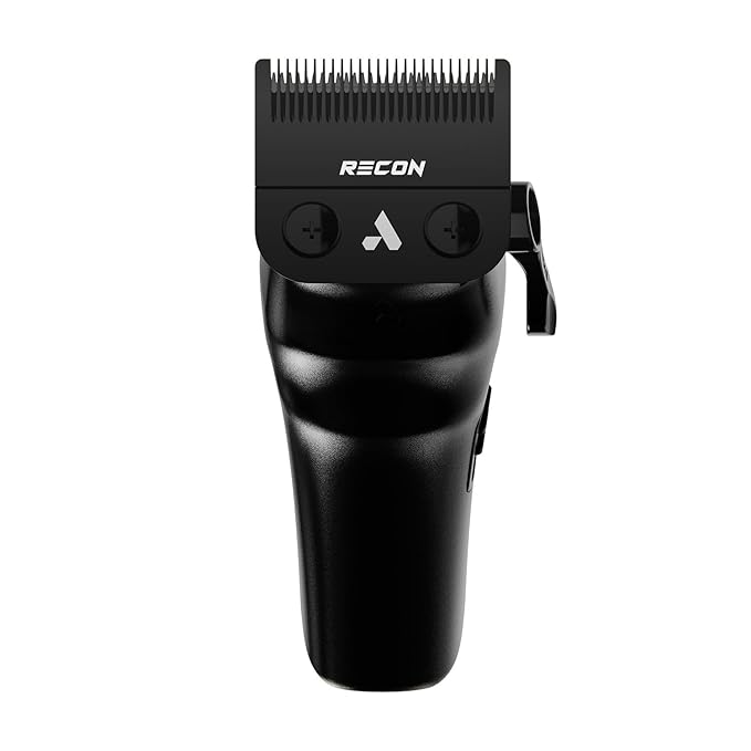 Andis 562446 Recon Professional Barber Hair Clipper, Adjustable-Fixed Phaze Blade, Includes OG Comb Set, Lithium Ion 4-Hour Run Time, Interchangeable Covers, Black/Gold