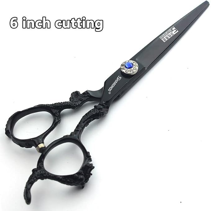 6/7/8/9-inch professional hair clipper set, stainless steel sharp hair clippers, hairdresser specific scissor(6 inches, 2 pieces-E)