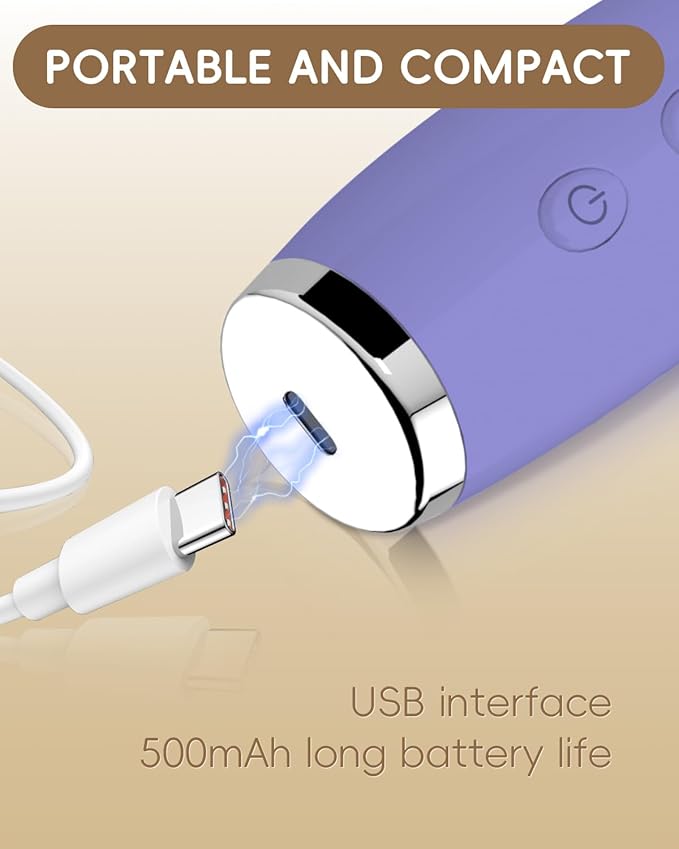 Facial Pore Blackhead Remover Vacuum - Fore Cleaner and Blackhead Extractor with 3 Adjustable Suction Levels - 5 Probes - Pore Vacuum Kit for Women&Men (Matte Purple)