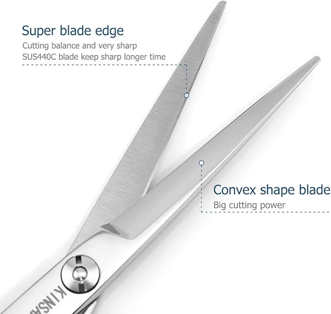 Hair Shears left hand 6 Inch Hair Scissors Left Hand Hair Cutting Scissors Lefty Barber Shears Left Handed KINSARO for Hairdresser Barbershop or Home Use