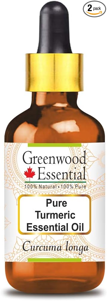 Greenwood Essential Turmeric Essential Oil (Curcuma Longa) with Glass Dropper Steam Distilled 30ml (1.01 oz)