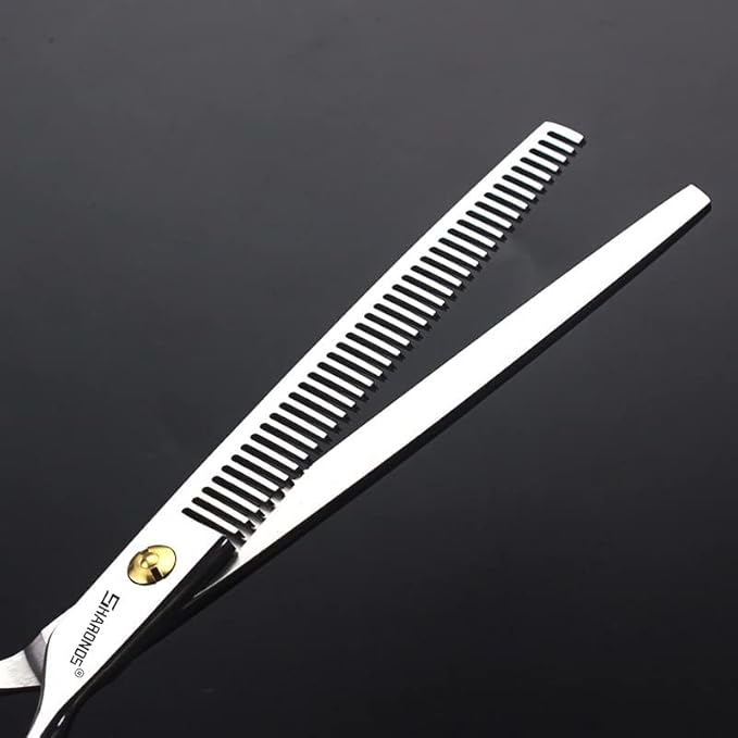 SHARONDS 7.5 Inch Stainless Steel Professional Barber Scissors Hair Thinning Scissors Hairdresser or Home Hairdresser Variant/Hybrid (7.5 inch-2pc)
