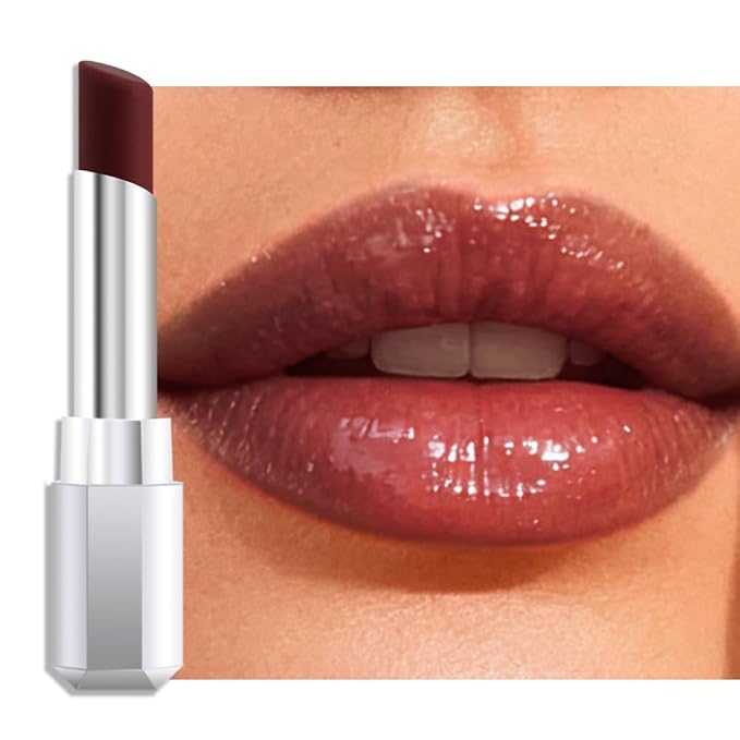 Brown Honey Lipstick Tinted Lip Balm - Shine Moisturizing Lipstick for Women, Natural Nourishing Hydrating Lip Gloss Stain for Dry Lips, Tint Sheer Lightweight Makeup, Vegan - 1Pc #00