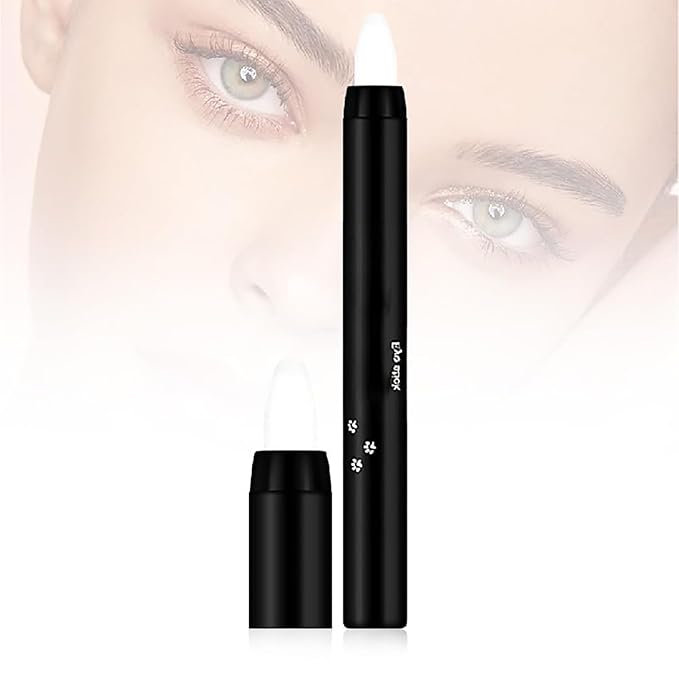 Eyeshadow Shimmer Stick, 16 Color Highlighter Eyeshadows Pencil Waterproof Glitter Eye Shadow Eyeliner Pen, Waterproof Eyeshadows Shimmer Stick Long Lasting Brightener Eyeshadow (01 White)
