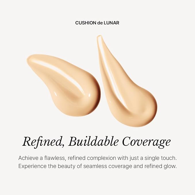 [CHALLANS de PARIS] Cushion de Lunar Excellence Cushion Foundation – 23 Medium Beige | Long-Wear, Buildable Coverage, Lightweight Airy Fit, Hydrating Glow