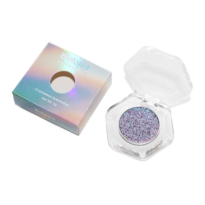 Chameleon Eyeshadow Collection, 14 Shades, Glitter Pressed Powder, Iridescent Shimmer Colors. (Phoenix Rising)