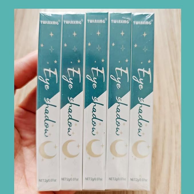 5 color set Eyeshadow Stick Eye Shadow Brightener Stick Eyeliner Pencil Cream Shimmer Glitter Smooth Eyeshadow Pencil Nude Korea Primer Highlighter Natural Waterproof Long Lasting