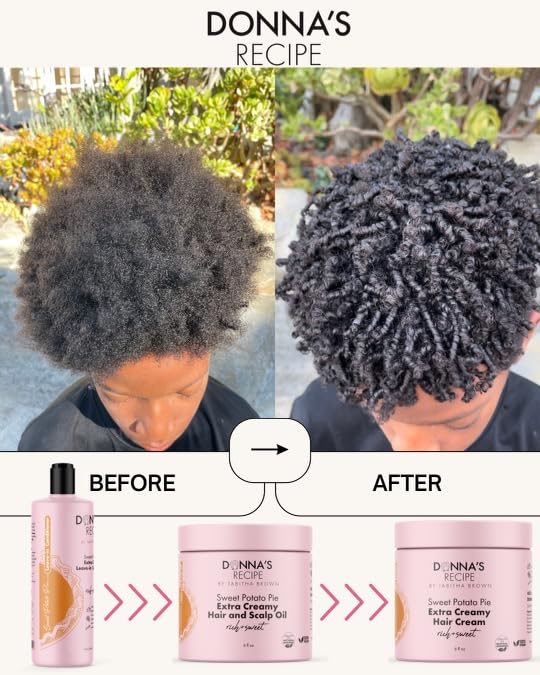 Donna's Recipe by Tabitha Brown Sweet Potato Pie Hair & Scalp Oil – Lightweight, Moisture-Rich, Soothing scalp care with Vanilla & Cinnamon (6 oz)