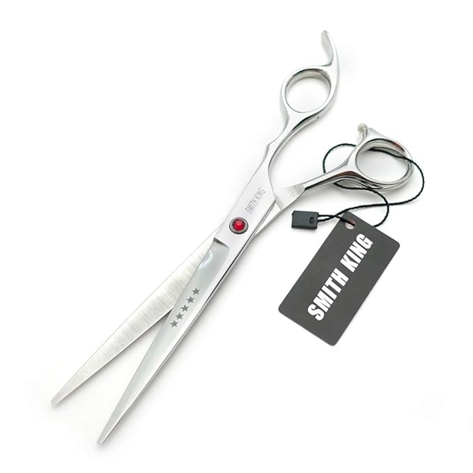 7.0 Inches Professional hair cutting thinning scissors set with razor (Silver)