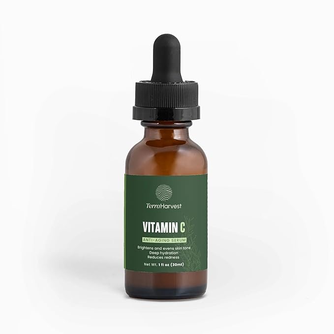 Anti-Aging Vitamin C Serum – Brightening & Hydrating Face Serum with Magnesium Ascorbyl Phosphate, Ferulic Acid & Botanical Extracts – Reduces Dark Spots & Uneven Skin Tone – 1 fl oz
