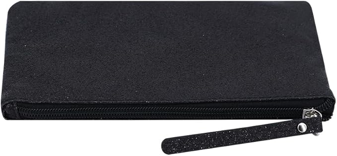 Celestial Glitter Makeup Pouch – Six Stunning Shades - Festive Cosmetic Bag (Twilight Black)