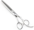 6" Barber Hair Scissors Hair Thinning Shears Professional Hair Thinning Scissors 30 Teeth 440C Silvery Convex Edge KINSARO for Hairdresser Barbershop or Home Use