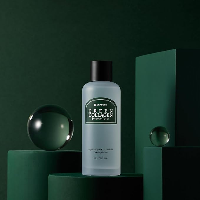 LEADERS Green Collagen Synergy Toner – Hydrating Moisturizing Toner for Enhanced Absorption, Deep Hydration, Refreshed, & Soft Skin – Gentle Plant-Based Formula – 150ml
