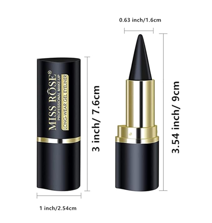 Go Ho Grey-black Gel Eyeliner Stick,Gel Eyeliner Pencil Crayon,Creamy Smooth Dark Grey Eye-liner Pen Eyeliner Makeup Eyeshadow Lips for Women(Gray)