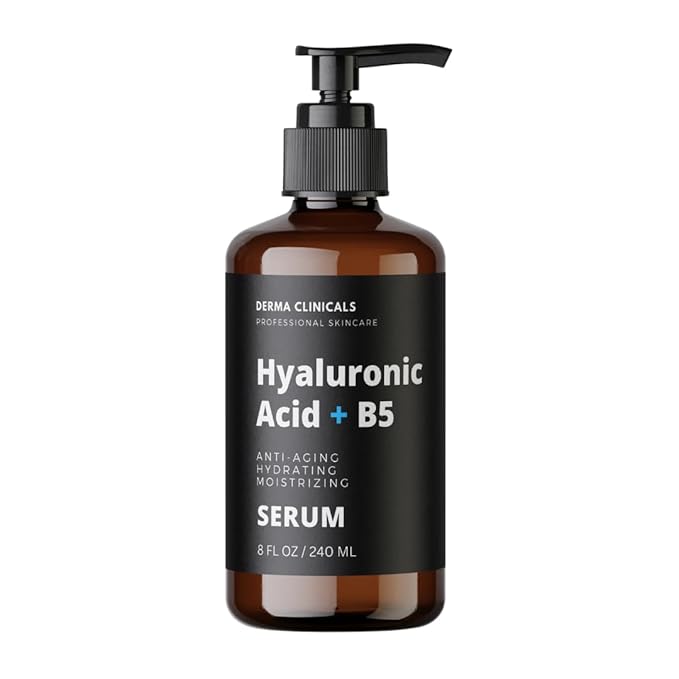 Hyaluronic Acid Serum with Vitamin B5, Anti-Aging, Hydrating facial Serum, Plumping, Lightweight, Fast Absorbing - 8oz