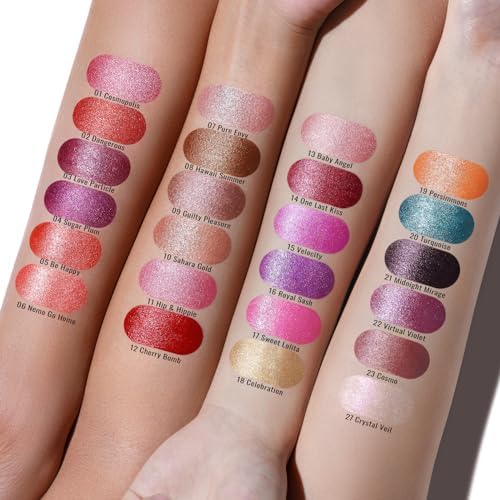 Oulac Red Lipstick Christmas Gifts for Women - Metallic 3D Shine Lightweight Hydrating Formula, High Impact Lip Color, Full Coverage Lip Makeup, Cherry Bomb(12)